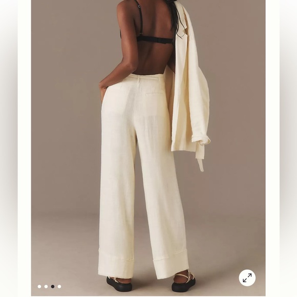 Anthropologie Linen City Beach Wide Leg Trousers - Picture 4 of 14